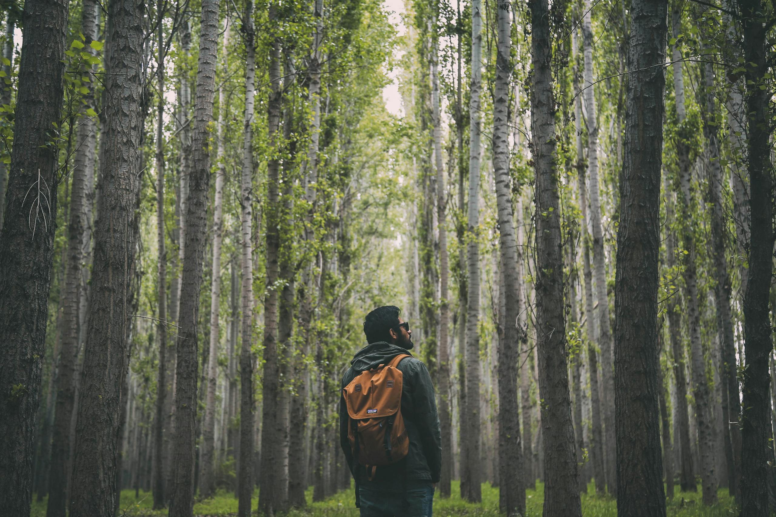 Man starting adventure